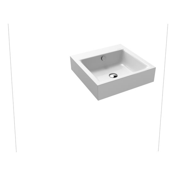 Kaldewei Wandwaschtisch Puro rechteckig 120x460x460mm, Alpinweiß/Alpinweiß, 1 HL, mit ÜL mit Perl-Effekt