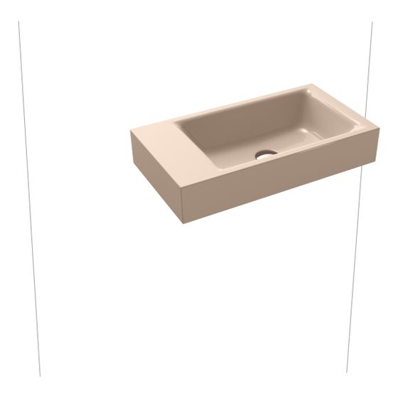 Kaldewei Aufsatz-Handwaschtisch Puro rechteckig 105x300x550mm, Bahamabeige, ohne HL, ohne ÜL mit Perl-Effekt