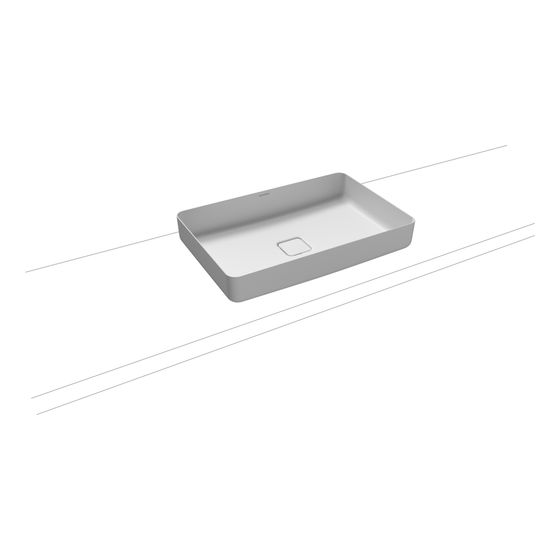 Kaldewei Schale Miena rechteckig 119x380x580mm, Alpinweiß Matt, ohne HL, ohne ÜL mit Perl-Effekt