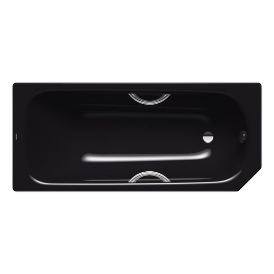 Kaldewei Badewanne Saniform V4 Star Kombi.-Form 410x700x1600mm 93l Schwarz m. Vollantislip, GL, ÜL, PEFF