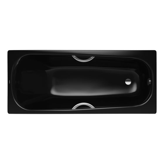 Kaldewei Badewanne Saniform Star rechteckig 430x750x1750mm 145l Schwarz m. GL, ÜL, o. Antislip, PEFF
