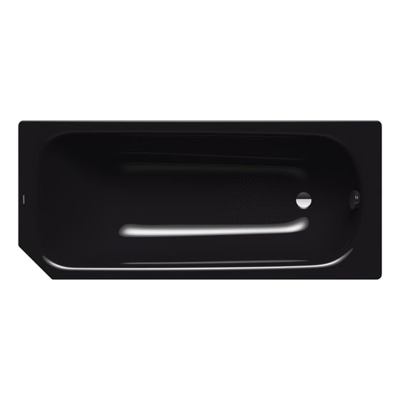 Kaldewei Badewanne Saniform V1 Kombi.-Form 410x700x1600mm 93l Schwarz m. Antislip, ÜL, PEFF, o. GL