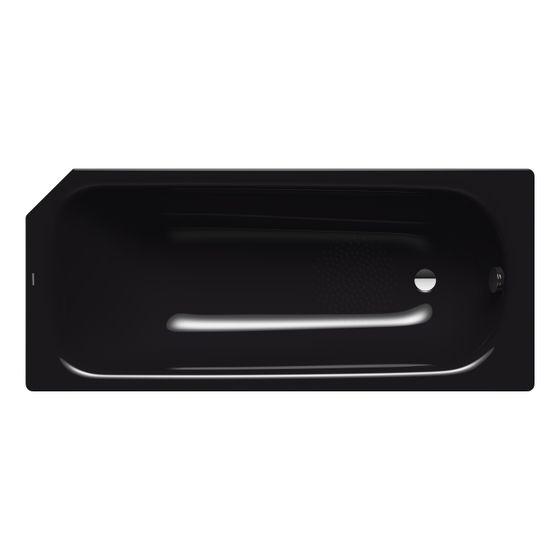 Kaldewei Badewanne Saniform V2 Kombi.-Form 410x700x1600mm 93l Schwarz m. Antislip, ÜL, PEFF, o. GL