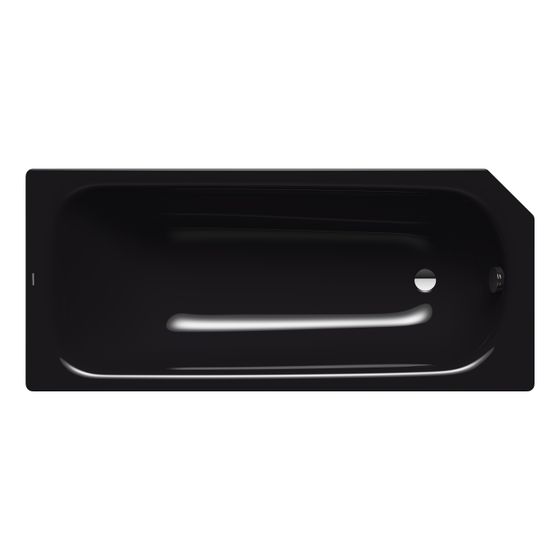 Kaldewei Badewanne Saniform V3 Kombi.-Form 410x700x1600mm 93l Schwarz m. ÜL, PEFF, o. Antislip, GL