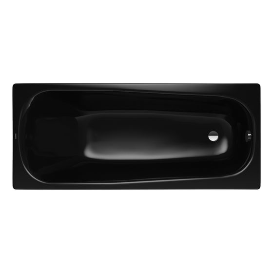 Kaldewei Badewanne Saniform rechteckig 430x750x1750mm 145l Schwarz m. ÜL, PEFF, o. Antislip, GL
