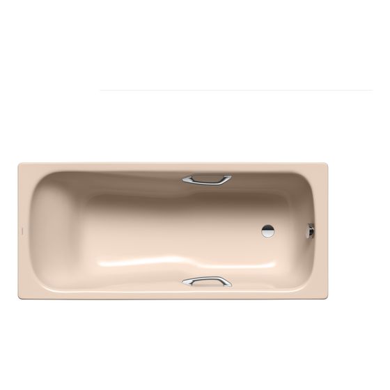 Kaldewei Badewanne Dyna Set Star rechteckig 430x750x1700mm 169l Bahamabeige m. GL, ÜL, o. Antislip, PEFF
