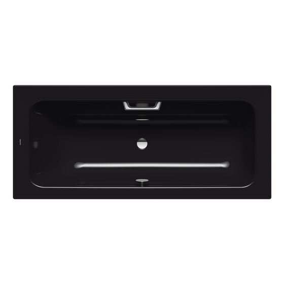 Kaldewei Badewanne Puro Set Wide rechteckig 390x750x1700mm Rechts 93l Schwarz m. GL1S, ÜL, o. Antislip, PEFF