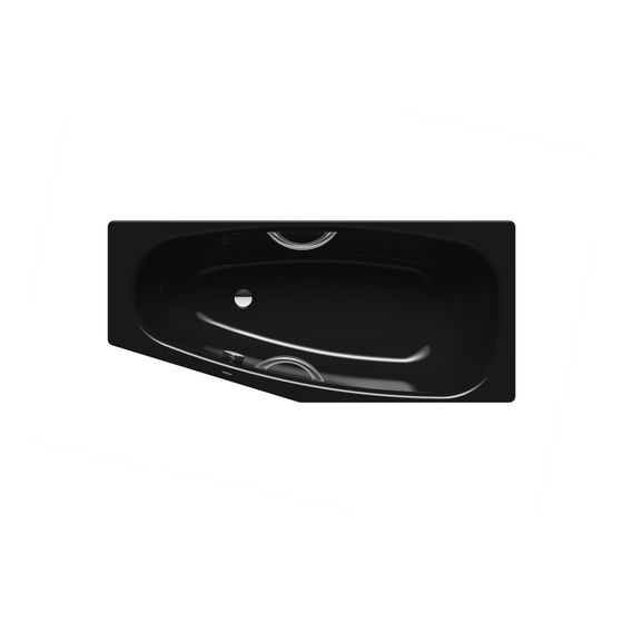 Kaldewei Badewanne Mini Star Kombi.-Form 430x700x1570mm Links 110l Schwarz m. Vollantislip, GL, ÜL, PEFF