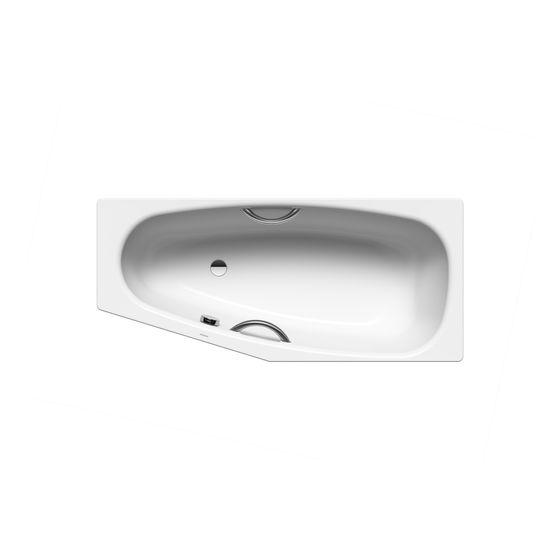 Kaldewei Badewanne Mini Star Kombi.-Form 430x750x1570mm Links 110l Alpinweiß m. GL, ÜL, PEFF, o. Antislip