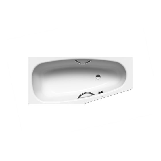 Kaldewei Badewanne Mini Star Kombi.-Form 430x700x1570mm Rechts 110l Alpinweiß m. GL, ÜL, o. Antislip, PEFF