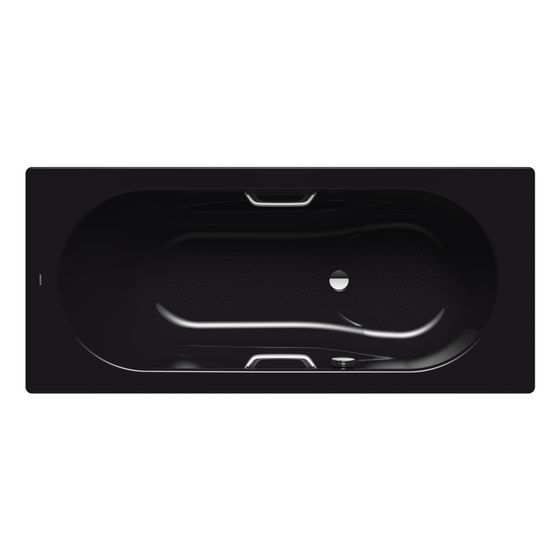 Kaldewei Badewanne Vaio Set Star rechteckig 430x700x1700mm 100l Schwarz m. Vollantislip, GL., S-ÜL, o. PEFF