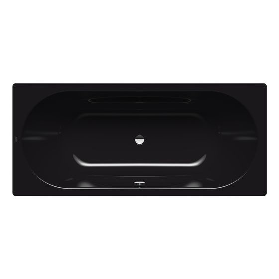 Kaldewei Badewanne Vaio Duo rechteckig 430x800x1800mm 155l Schwarz m. ÜL, PEFF, o. Antislip, GL.