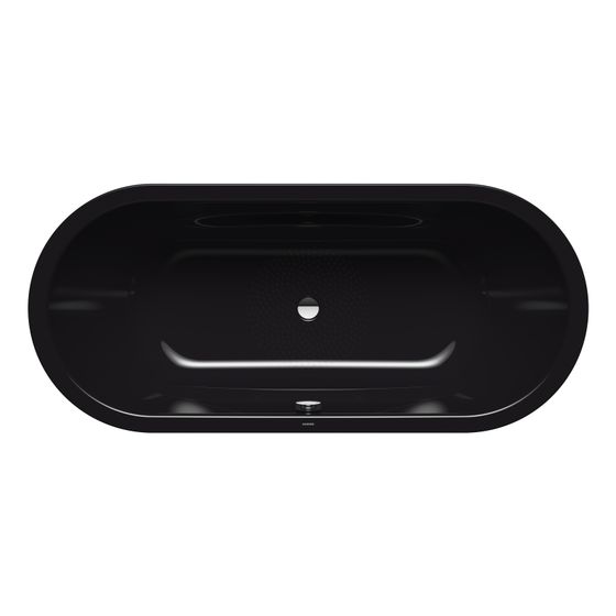 Kaldewei Badewanne Vaio Duo oval 430x800x1800mm 155l Schwarz m. Antislip, ÜL, PEFF, o. GL.