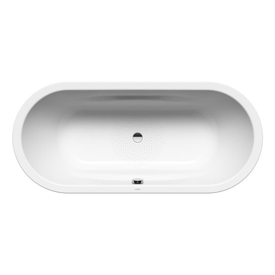 Kaldewei Badewanne Vaio Duo oval 430x800x1800mm 155l Alpinweiß, Weiß m. Antislip, ÜL, PEFF, o. GL.