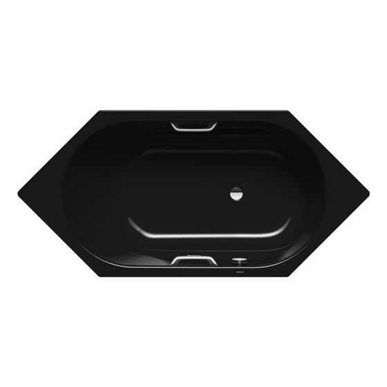 Kaldewei Badewanne Vaio 6 Star Sechseck 430x900x1900mm 145l Schwarz m. GL, ÜL, o. Antislip, PEFF