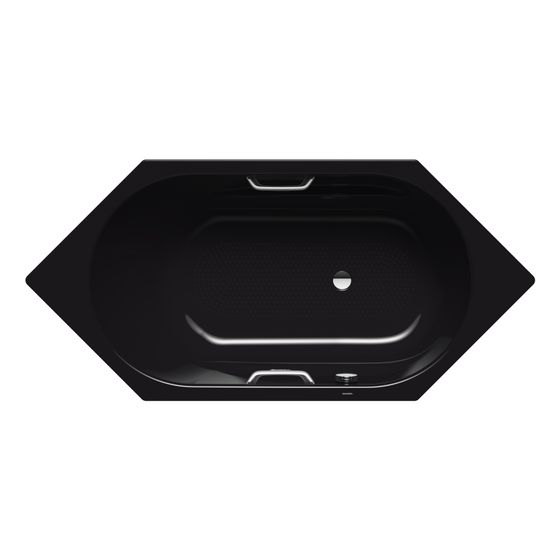 Kaldewei Badewanne Vaio 6 Star Sechseck 430x900x1900mm 145l Schwarz m. Vollantislip, GL, ÜL, PEFF