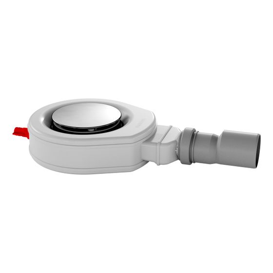 Kaldewei DW-Ablaufgarnitur KA90, Modell 4104 flach, mit Haarfangsieb, Deckel Chrom