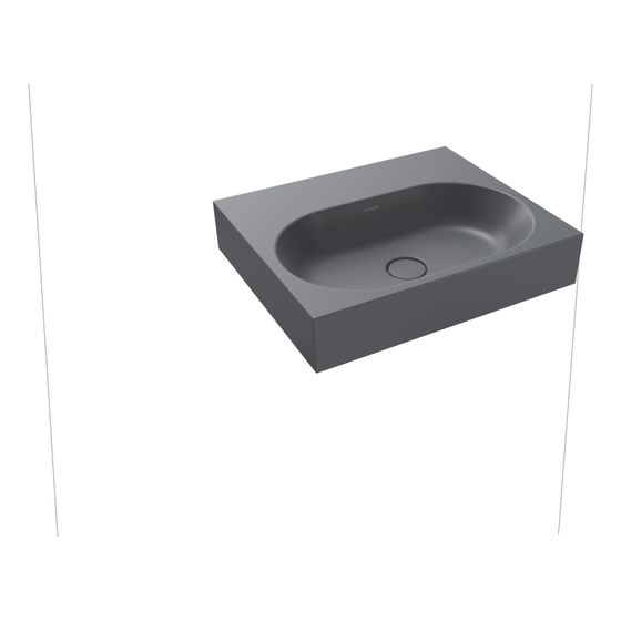 Kaldewei Wandwaschtisch Centro rechteckig 120x500x600mm, Cool Grey 70, 1 HL, ohne ÜL mit Perl-Effekt