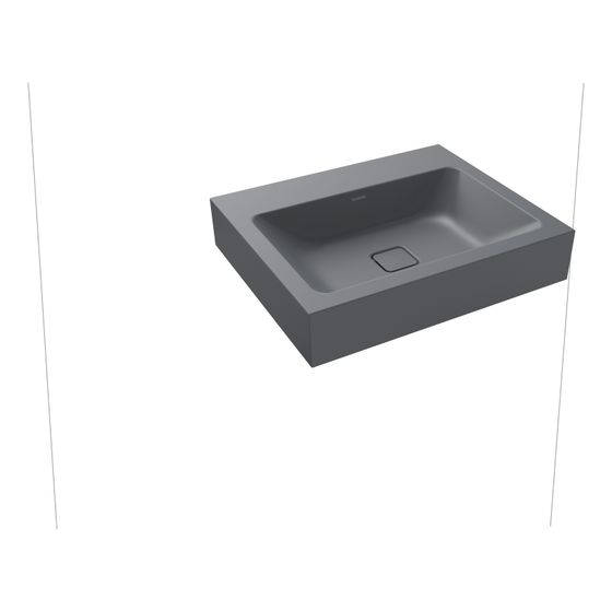 Kaldewei Wandwaschtisch Cono rechteckig 120x500x600mm, Cool Grey 70, ohne HL, ohne ÜL mit Perl-Effekt