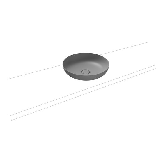 Kaldewei Schale Miena rund 122x450x450mm, Cool Grey 30, ohne HL, ohne ÜL mit Perl-Effekt
