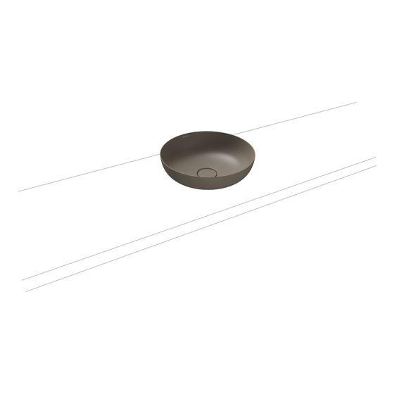Kaldewei Schale Miena rund 122x380x380mm, Warm Grey 60, ohne HL, ohne ÜL mit Perl-Effekt