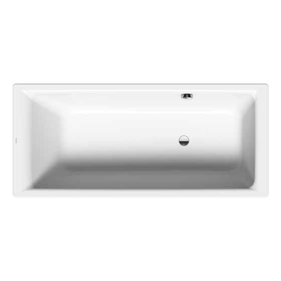 Kaldewei Badewanne Puro rechteckig 420x800x1700mm 140l Alpinweiß m. seitl-S-ÜL, o. Antislip, GL, PEFF