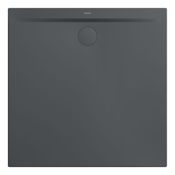Kaldewei Duschwanne Superplan Zero Rechteckig 32/20x1000x1000mm d. 90mm Warm Grey 85/Grau, m. SP o. PEFF, AD, Wt.