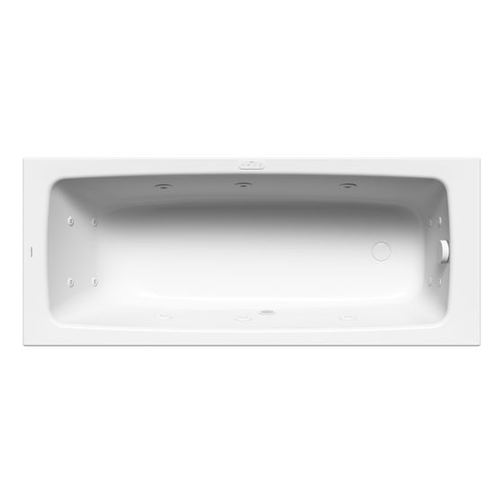 Kaldewei Badewanne Cayono Whirl Full Body rechteckig 410x700x1700mm Links 110l Alpinweiß/Chr. m. ÜL, o. GL, PEFF
