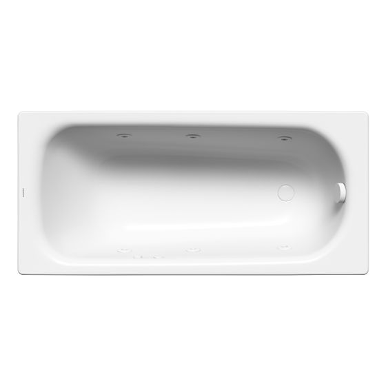 Kaldewei Badewanne Saniform Plus Whirl Body rechteckig 410x700x1500mm Links 82l Alpinweiß/Alpwe. m. ÜL, PEFF, o. GL