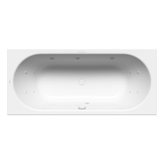 Kaldewei Badewanne Classic Duo Whirl Full Body rechteckig 430x750x1700mm Links 122l Alpinweiß/Chr. m. IE, ÜL, PEFF, o. GL