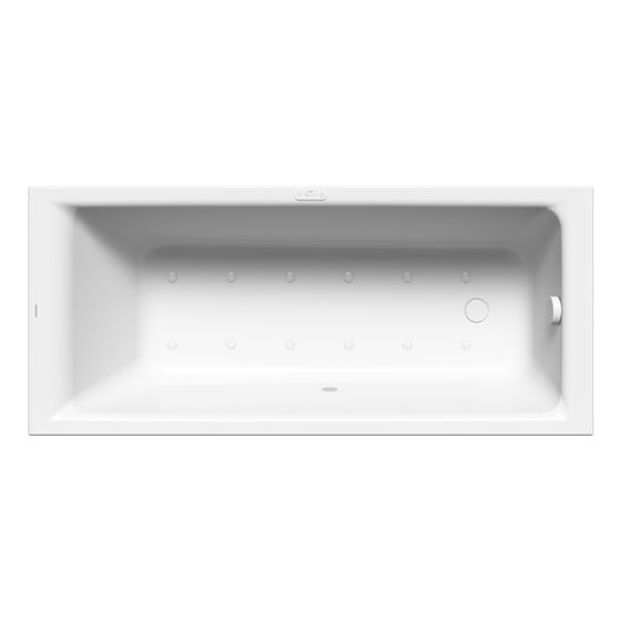 Kaldewei Badewanne Puro Whirl Soul rechteckig 420x750x1700mm Links 137l Alpinweiß/Alpwe. m. ÜL, o. GL, PEFF