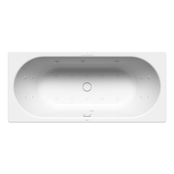 Kaldewei Badewanne Centro Duo Whirl Body u. Soul rechteckig 485x800x1800mm Rechts 195l Mattschwarz 100 m. IE, ÜL, o. GL, PEFF