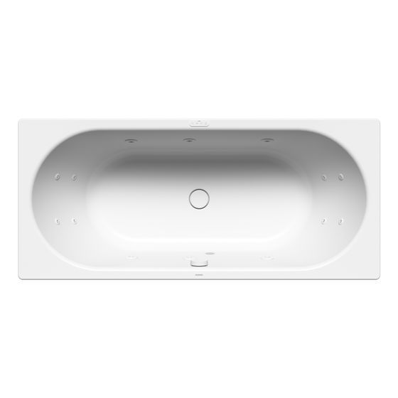Kaldewei Badewanne Centro Duo Whirl Full Body rechteckig 485x800x1800mm Rechts 195l Alpinweiß/Alpwe. m. IE, ÜL, PEFF, o. GL