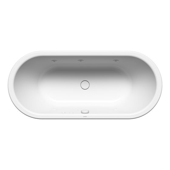 Kaldewei Badewanne Centro Duo Whirl Body oval 485x750x1700mm Links 156l Alpinweiß/Alpwe. m. ÜL, PEFF, o. GL