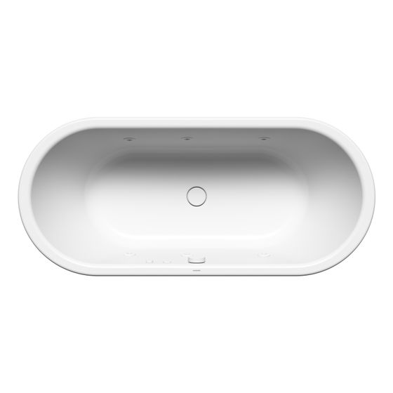 Kaldewei Badewanne Centro Duo Whirl Body oval 485x800x1800mm Rechts 195l Alpinweiß/Alpwe. m. ÜL, PEFF, o. GL