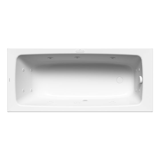 Kaldewei Badewanne Cayono Whirl Full Body rechteckig 410x700x1600mm Links 107l Alpinweiß/Alpwe. m. ÜL, o. GL, PEFF