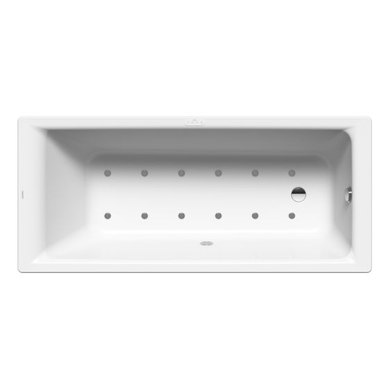 Kaldewei Badewanne Puro Whirl Soul rechteckig 420x750x1700mm Rechts 137l Alpinweiß/Chr. m. ÜL, PEFF, o. GL