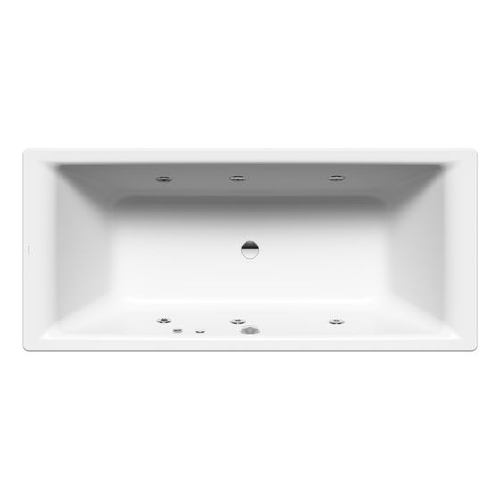 Kaldewei Badewanne Puro Duo Whirl Body rechteckig 420x800x1800mm Rechts 165l Alpinweiß/Chr. m. ÜL, o. GL, PEFF