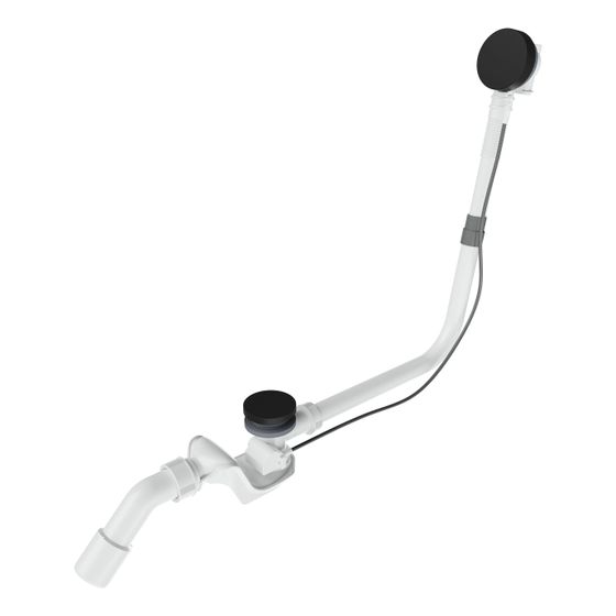 Kaldewei Ab- und Überlaufgarnitur Comfort-Level 4002, Überlauf und Deckel Mattschwarz 100