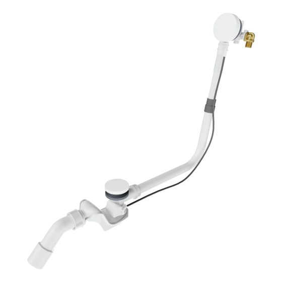 Kaldewei Ab- und Überlaufgarnitur Comfort-Level Plus 4011, mit Füllfunktion, Überlauf und Deckel Alpinweiß