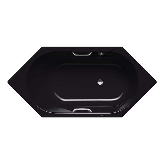 Kaldewei Badewanne Vaio 6 Star Sechseck 430x900x1900mm 145l Schwarz m. GL, S-ÜL, o. Antislip, PEFF