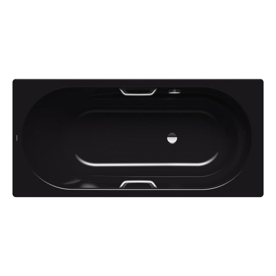 Kaldewei Badewanne Vaio Star rechteckig 430x800x1700mm 145l Schwarz m. Vollantislip, GL., S-ÜL, PEFF