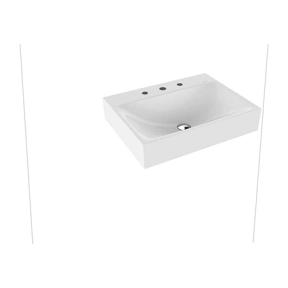Kaldewei Wandwaschtisch Silenio rechteckig 123x460x600mm, Alpinweiß, 3 HL, ohne ... KALDEWEI-904306273001 4055761012317 (Abb. 2)