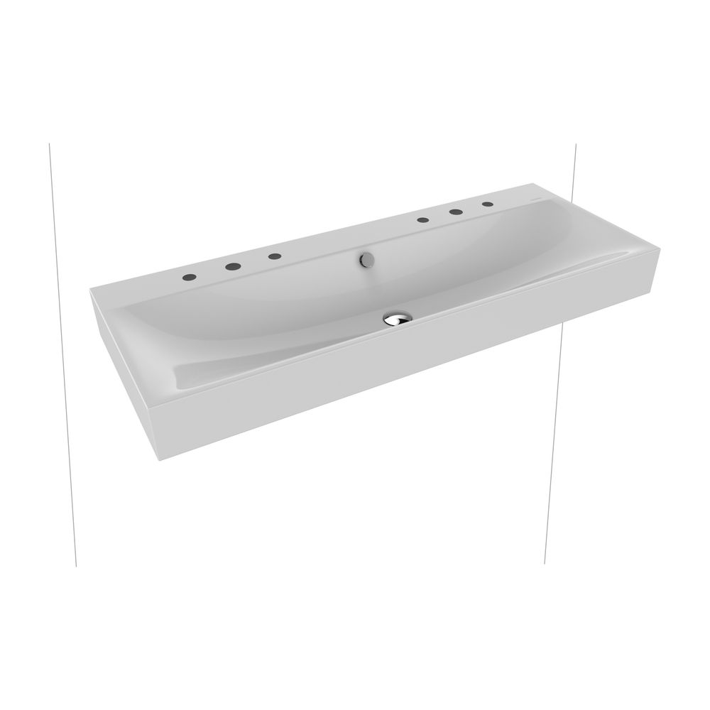 Kaldewei Wand-Doppelwaschtisch Silenio rechteckig 123x460x1200mm, Manhattan/Chro... KALDEWEI-904506053199 4063727453333 (Abb. 2)