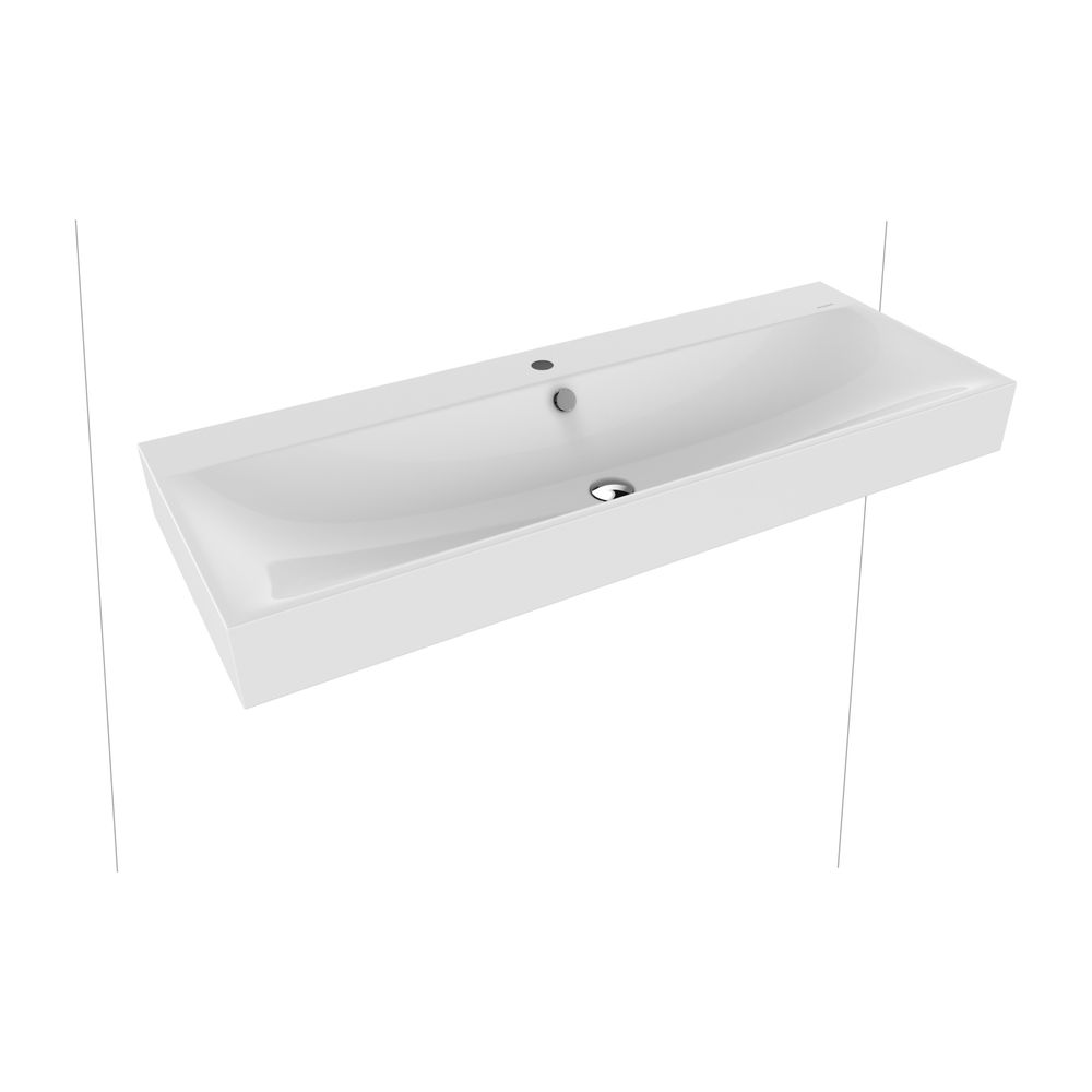 Kaldewei Wandwaschtisch Silenio rechteckig 123x460x1200mm, Alpinweiß/Chrom, 1 HL... KALDEWEI-904506013001 4055761014861 (Abb. 2)