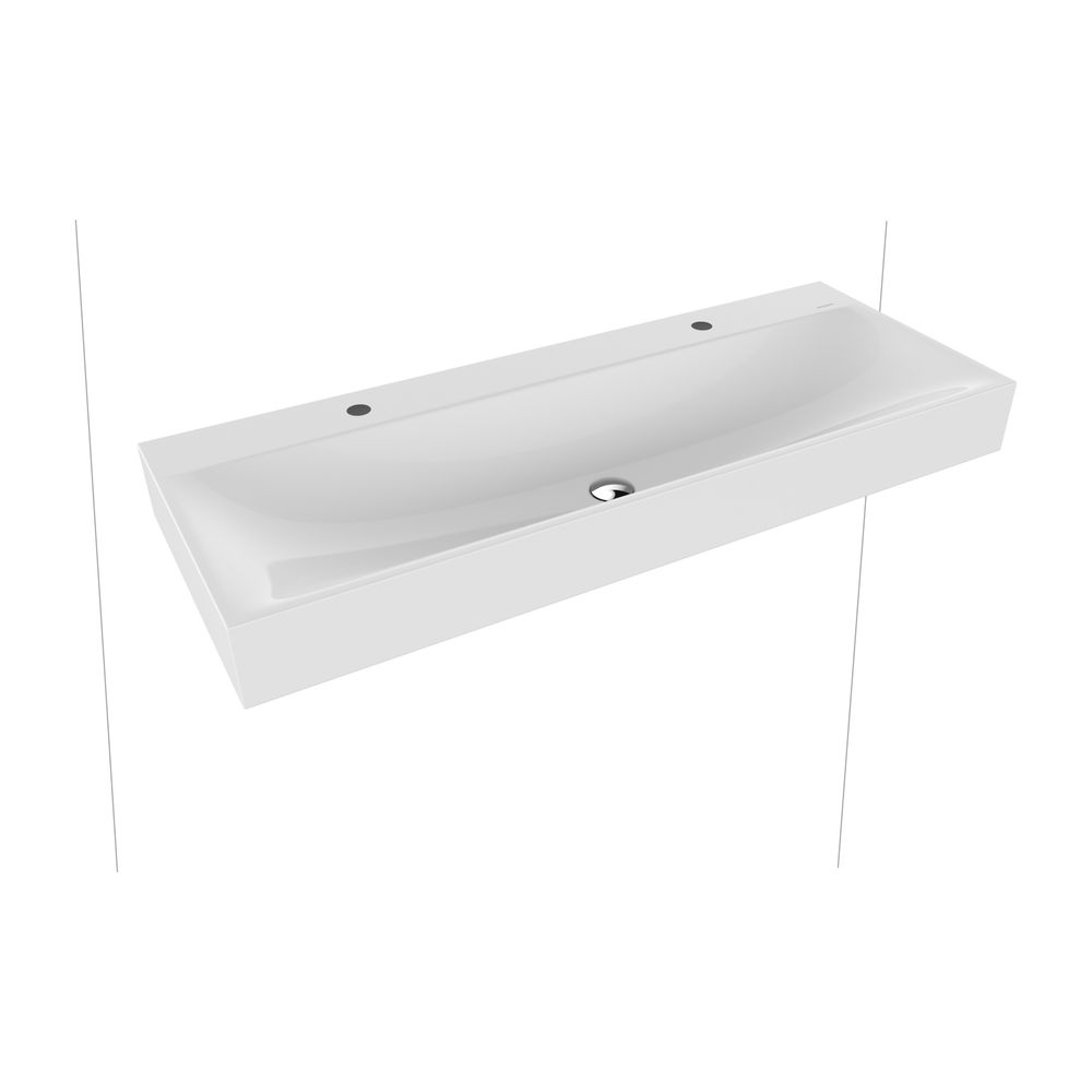 Kaldewei Wand-Doppelwaschtisch Silenio rechteckig 123x460x1200mm, Alpinweiß, 2 H... KALDEWEI-904506363001 4055761015011 (Abb. 2)