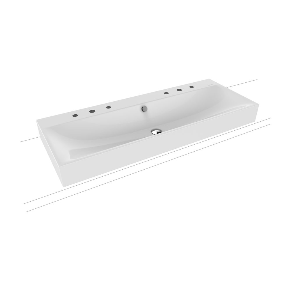 Kaldewei Aufsatz-Doppelwaschtisch Silenio rechteckig 123x460x1200mm, Alpinweiß/C... KALDEWEI-906406053001 4055761019965 (Abb. 2)