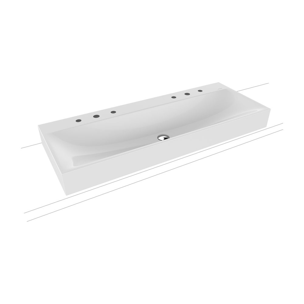Kaldewei Aufsatz-Doppelwaschtisch Silenio rechteckig 123x460x1200mm, Alpinweiß, ... KALDEWEI-906406373001 4055761020626 (Abb. 2)