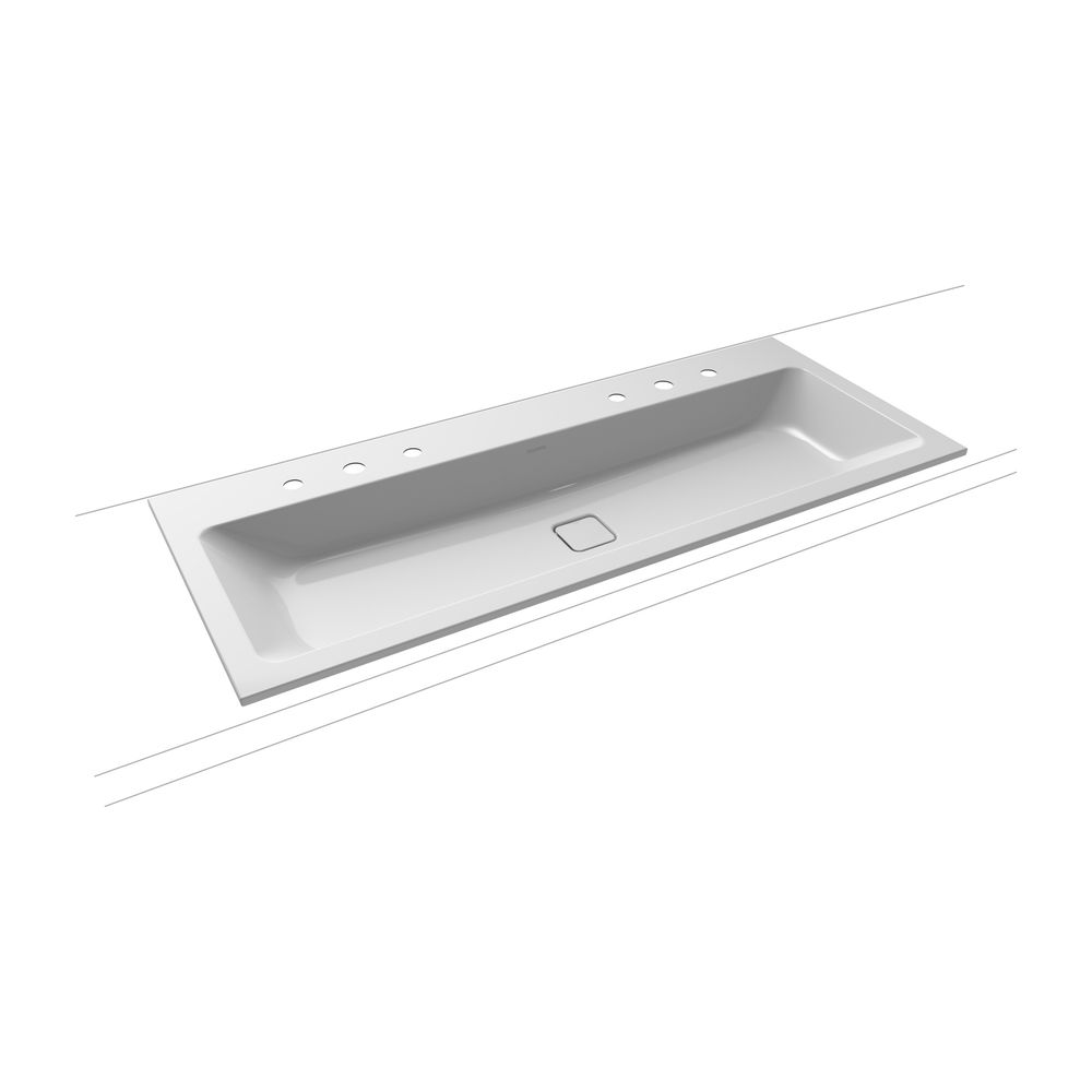 Kaldewei Einbau-Doppelwaschtisch Cono rechteckig 112x500x1200mm, Manhattan, 6 HL... KALDEWEI-901806053199 4063727713406 (Abb. 2)