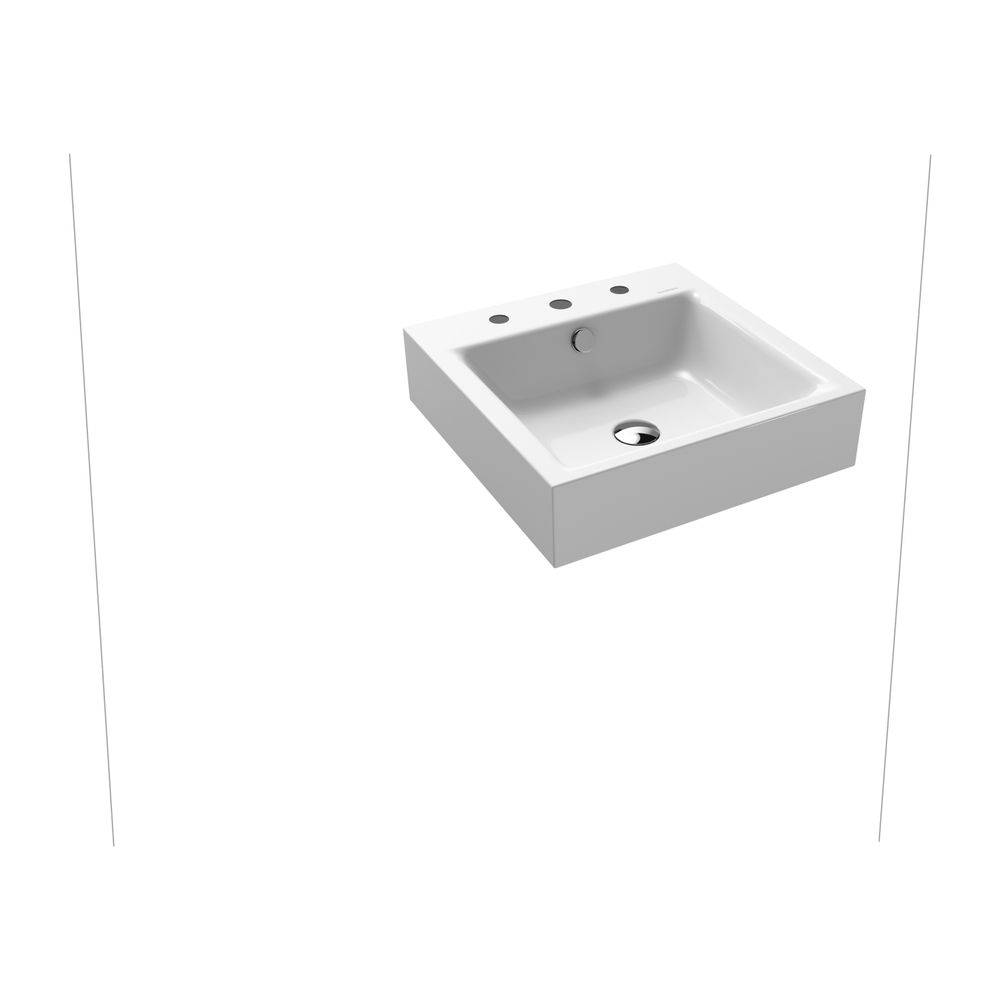 Kaldewei Wandwaschtisch Puro rechteckig 120x460x460mm, Alpinweiß/Chrom, 3 HL, mi... KALDEWEI-901306033001 4001112983010 (Abb. 2)
